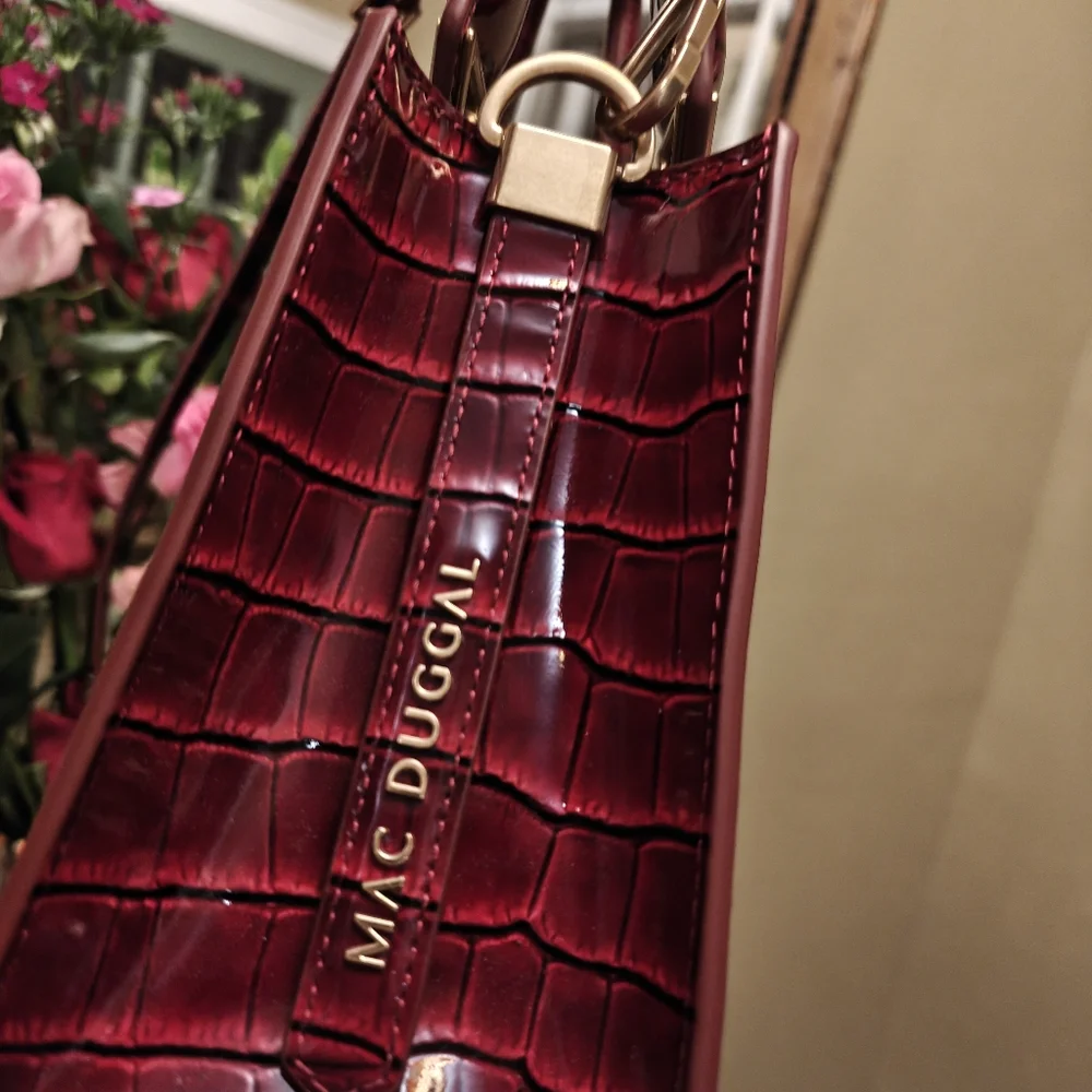 Mac Duggal Croc Crossbody Handbag New - Picture 3 of 12